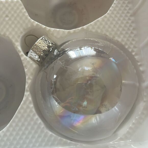 Upcycled Clear Glass Ornaments 3 Different Christmas Balls Light Ginger Gifts - Picture 15 of 15